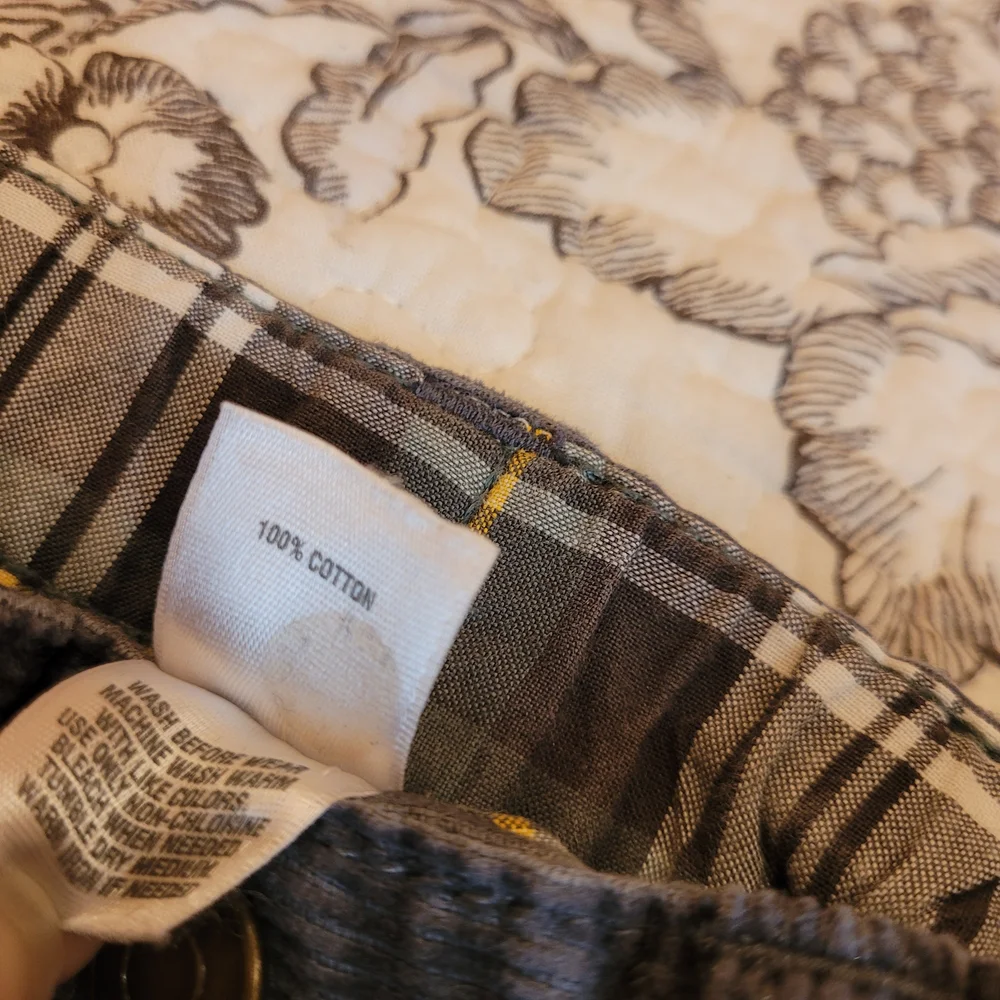 Carter's Gray/Blue Courderoy Pants Adjustable Waist Sz 3T
